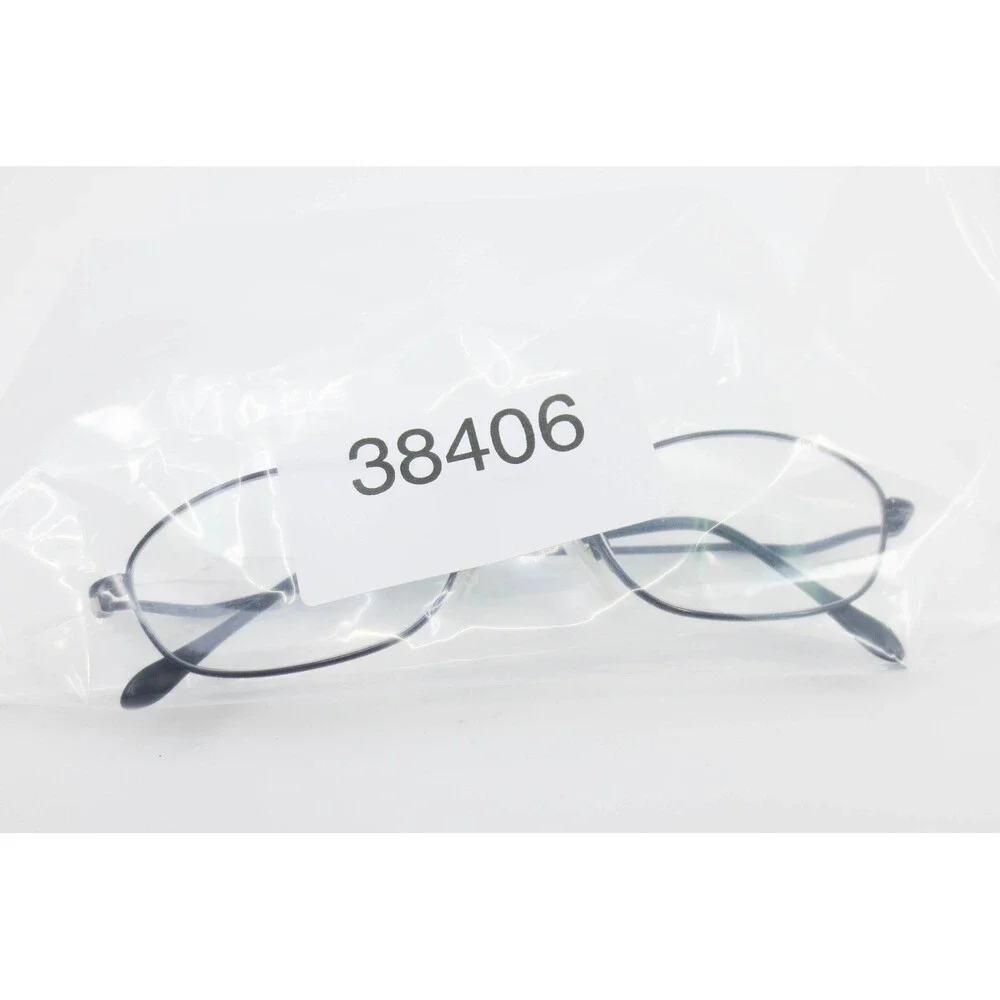 Fendi Oval Eyeglasses Black Metal Designer Frames 38406 Vintage Style